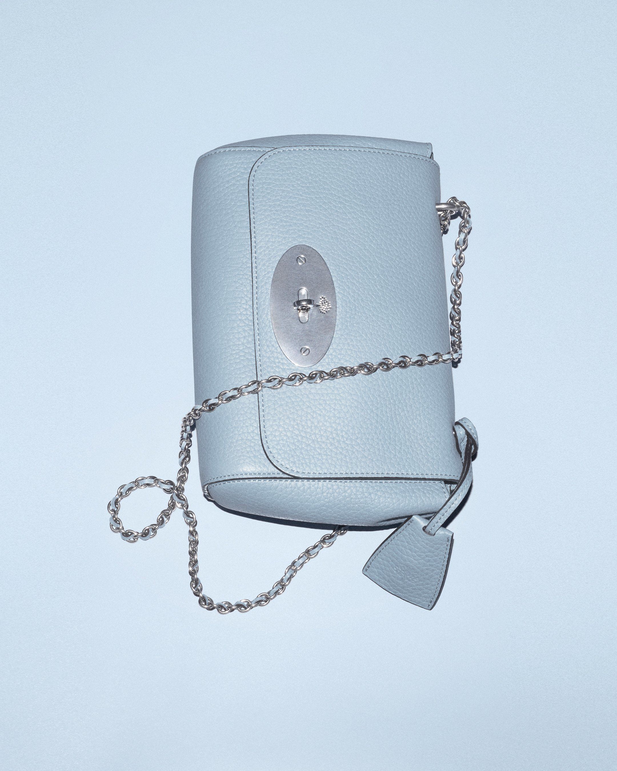 Mulberry Lily handbag in light blue leather